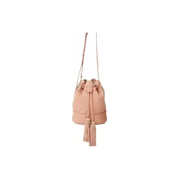 See By Chloe Grain Goatskin With Suede Cow Leather Bucket Bag, Portable Crossbody Bag, Shoulder Bag Women's Nude Pink