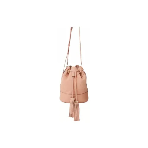 See By Chloe Grain Goatskin With Suede Cow Leather Bucket Bag, Portable Crossbody Bag, Shoulder Bag Women's Nude Pink