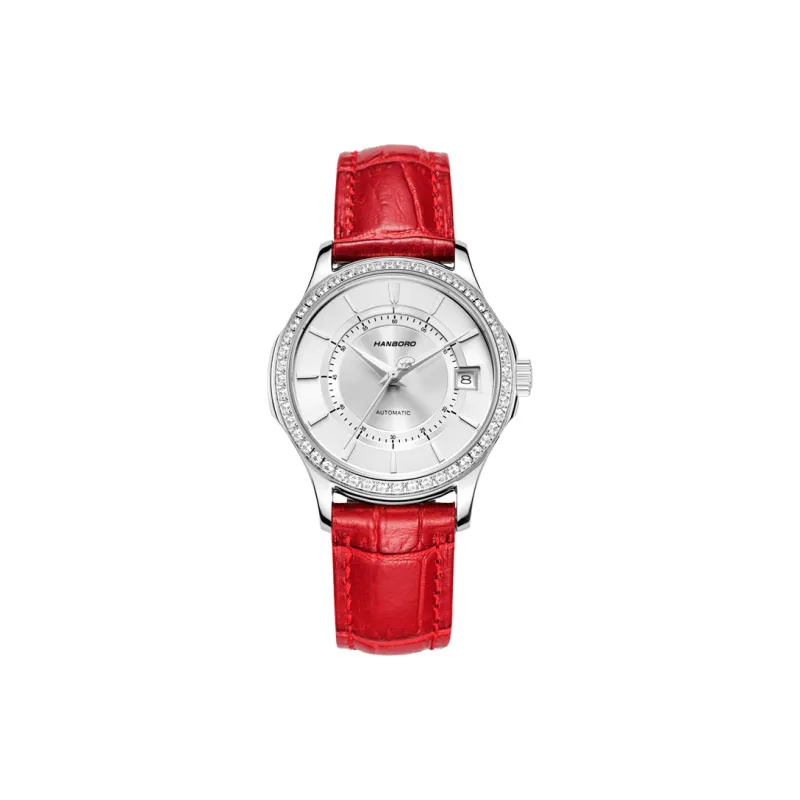 HANBORO Mechanical Movement Watch Women's Watch White Dial-10