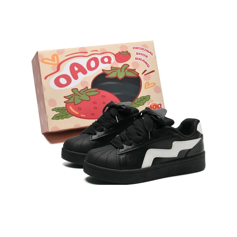 OAOQ Wear resistant And Lightweight Low Top Skateboard Shoes Women's-1