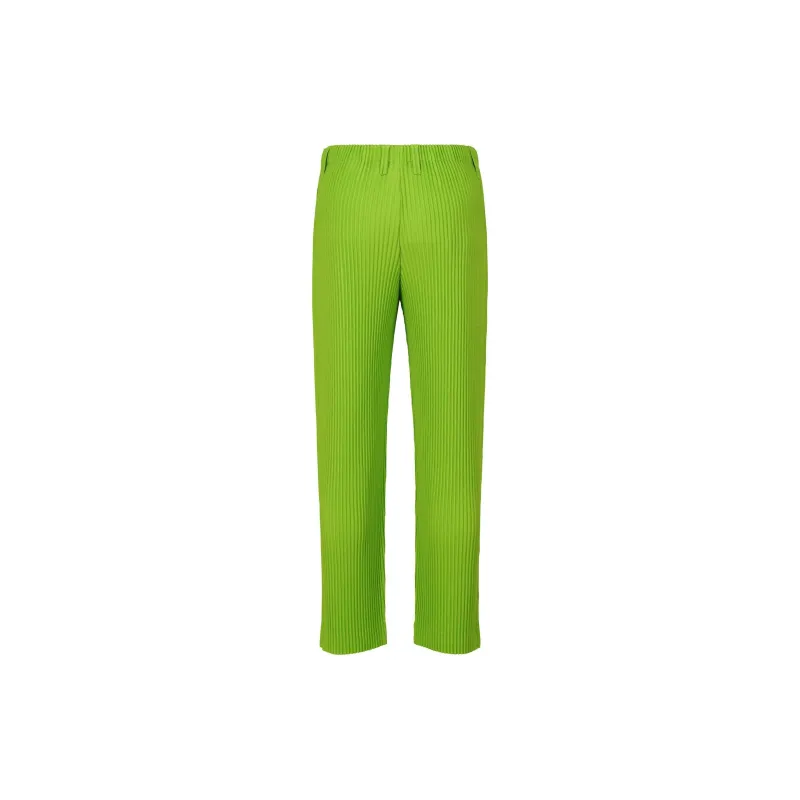 Homme Plissé Issey Miyake FW24 Casual Pants Men's Yellow Green-1
