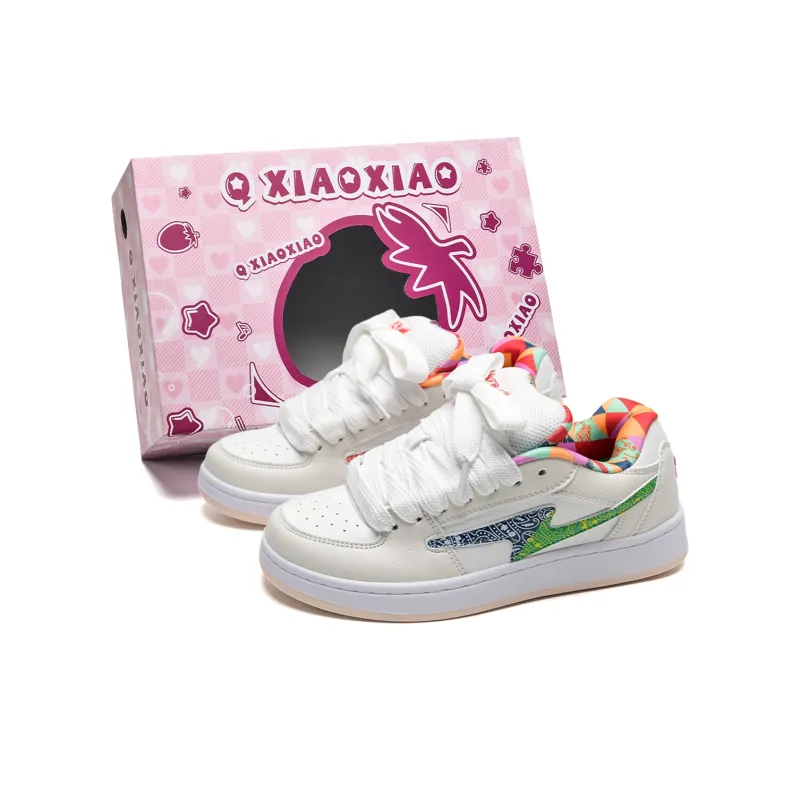Circle Small Height Increasing Wear Resistant Slip Resistant Low Top Skateboard Shoes Unisex Pink Box Included-13