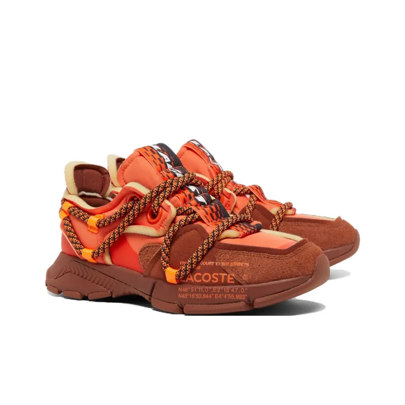 LACOSTE L003 Active Runway Slip Resistant Low Top Casual Shoes Men's Orange Brown-1