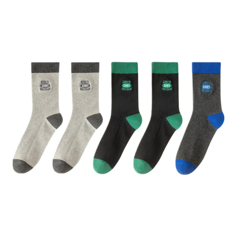 Lan Miao Mid Calf Socks Men's 5 Pack-6