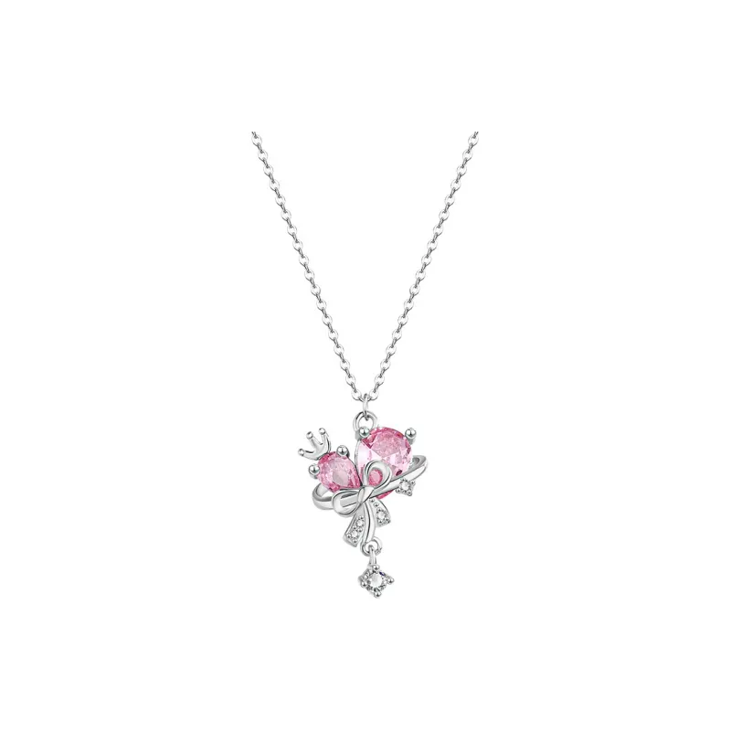 Happy Tide S999 Fine Silver Necklaces Women's-0