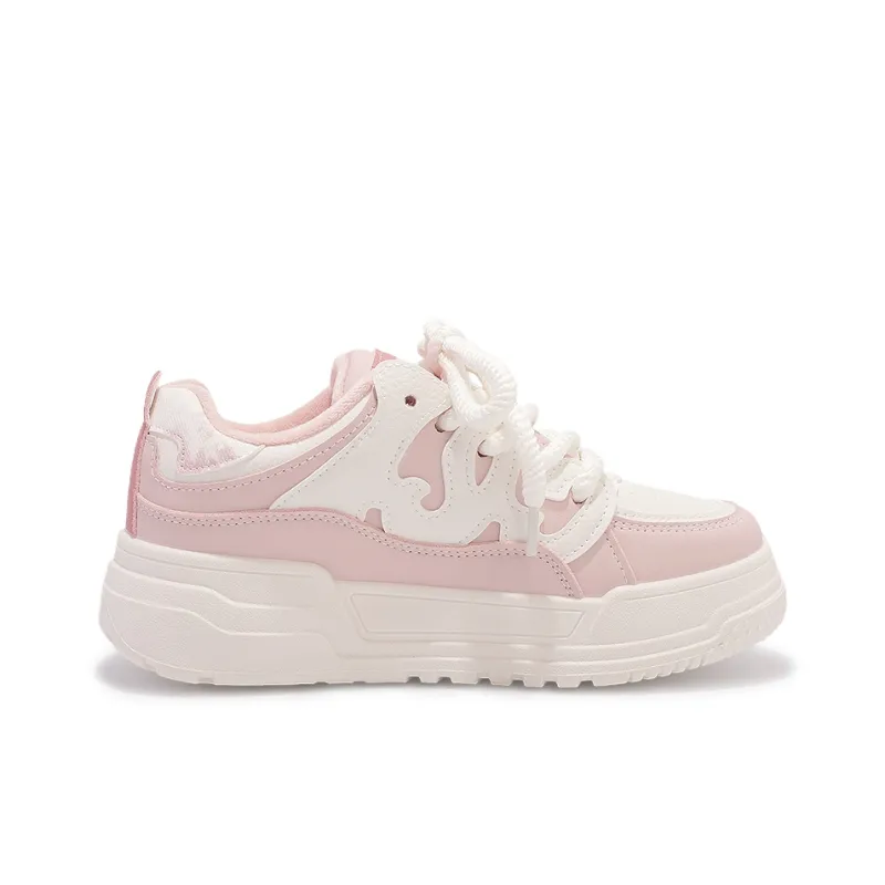 Miss Zhang Low Top Skateboard Shoes Women's Beige Pink-1