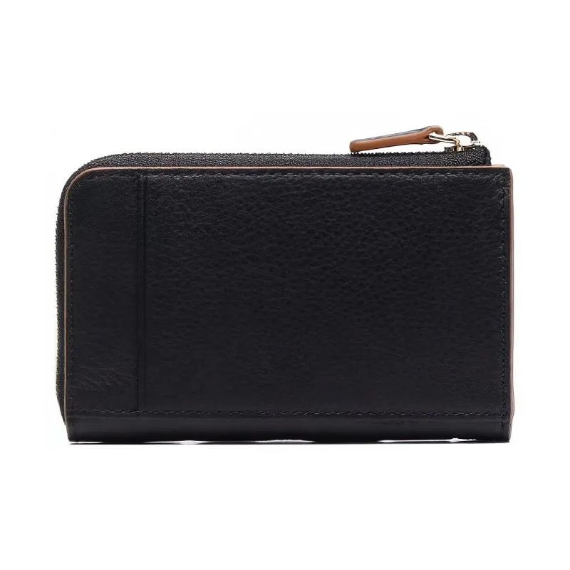 MCM Cow Leather Wallet Mini Unisex Black-1