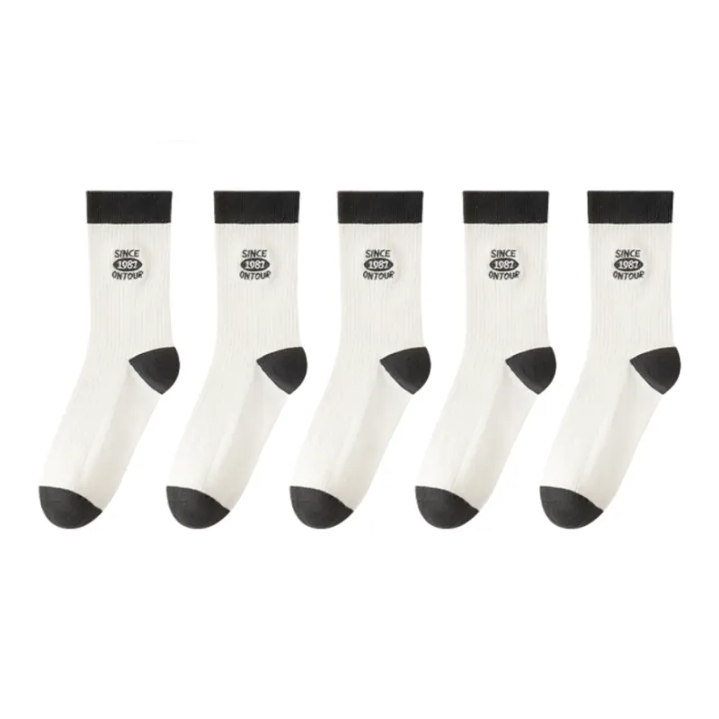 Lan Miao Mid Calf Socks Men's 5 Pack-12
