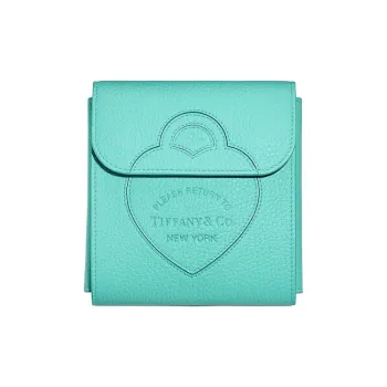 TIFFANY & CO. Return To Tiffany Collection Leather Drawstring Bag Storage Bag Small Size Women's Tiffany Blue Color
