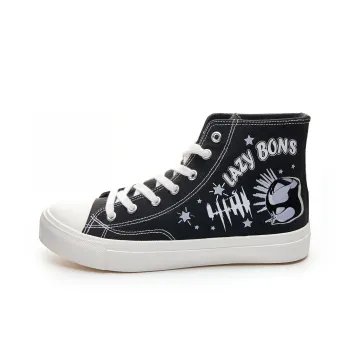 LAZY BONS Height Increasing Abrasion Resistant Lightweight High Top Canvas Shoes Unisex