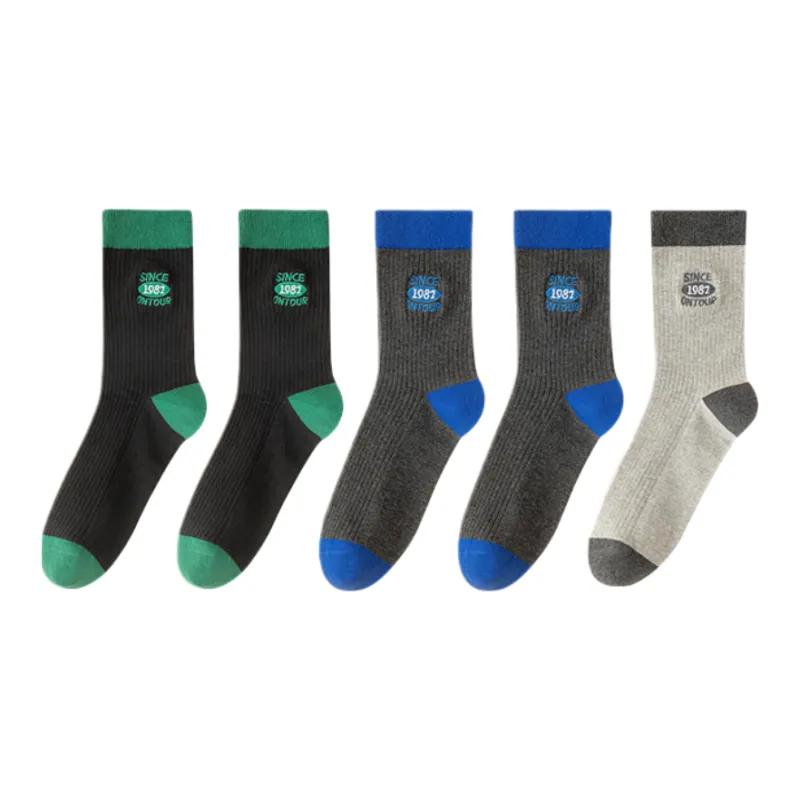 Lan Miao Mid Calf Socks Men's 5 Pack-2