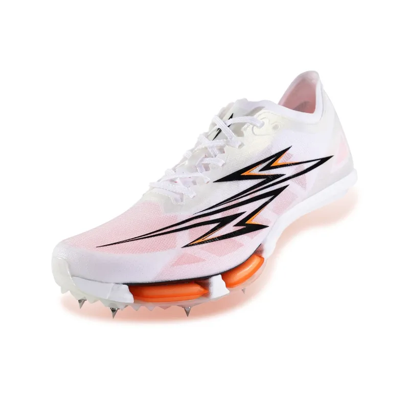 Dynamic Power Running Shoes Unisex Low Top White Orange-2
