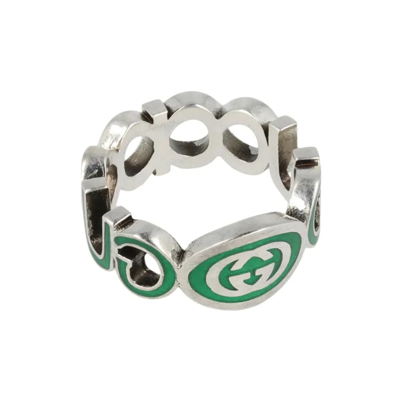 GUCCI Sterling Interlocking G Ring-0