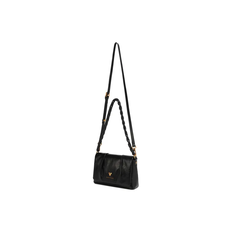 Disney PU Pleated Small Square Bag Regular Women's Black/Coffee/Burgundy-84