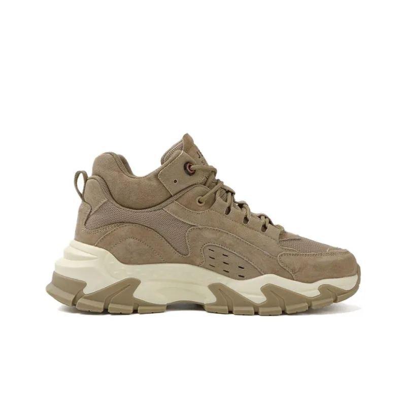 JEEP SPIRIT Cushioned Slip Resistant Abrasion Resistant Low Top Chunky Sneakers Men's Brown-1
