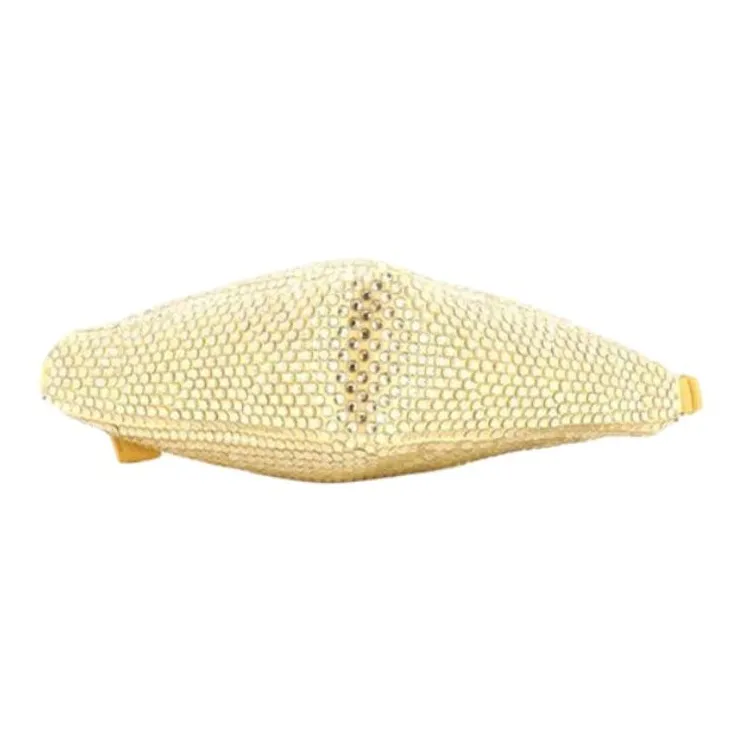 PRADA Fabric Clutches Handbags Women's Pineapple Yellow-4