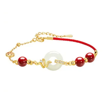 Red All Year Round Chalcedony Bracelets Women's