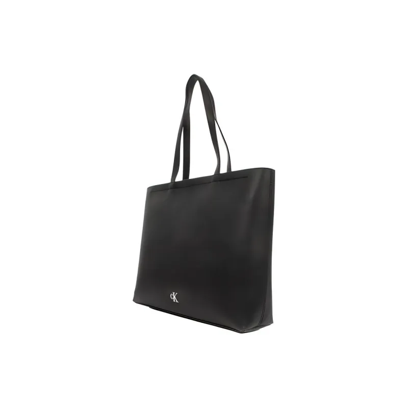 CALVIN KLEIN Recycled Polyester Tote Bag, Shopping Bag, Handbag Women's Black-2
