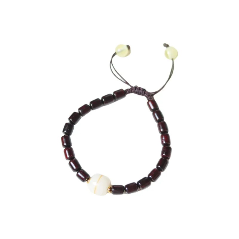 LINKY Laboratory Small Leaf Red Sandalwood Bracelets Unisex-4