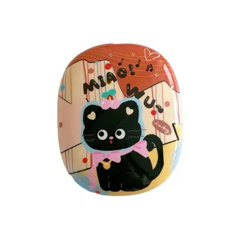 Baohuguang Compatible With AirPods Max TPU Black Cat Cat Music Fully Enclosed Impact Resistant Scratch Headphone Set