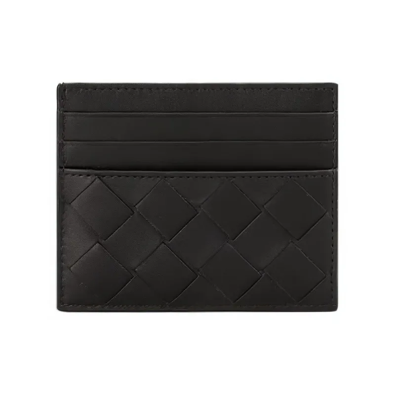 Bottega Veneta Cow Leather Card Holder Men's Black-0