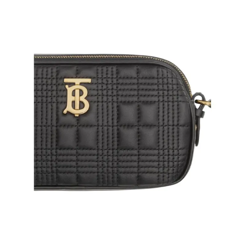 Burberry Lambskin Camera Bags Shoulder Bags Mini Women's Black-3