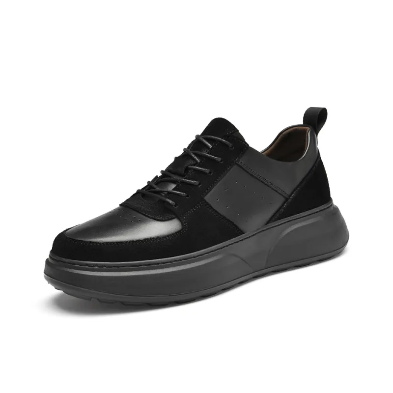 Kuding Cushioned Slip-Resistant Water-Resistant Low-Top Casual Shoes Men's Black-5