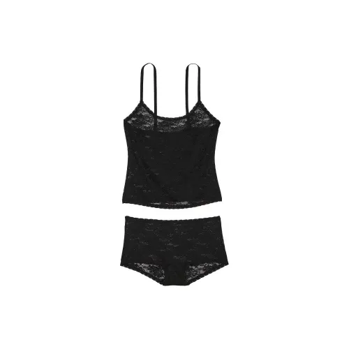 Victoria's Secret PINK Pretty Perfect Cami & Panty Set / Pure Black Pajama Set Women's Pure Black