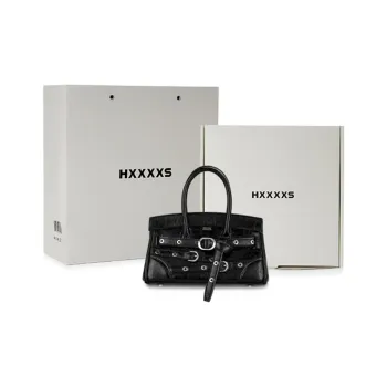 HXXXXS Cow Leather Handbag Women's Black