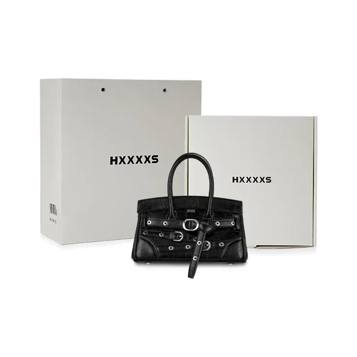 HXXXXS Cow Leather Handbag Women's Black-7