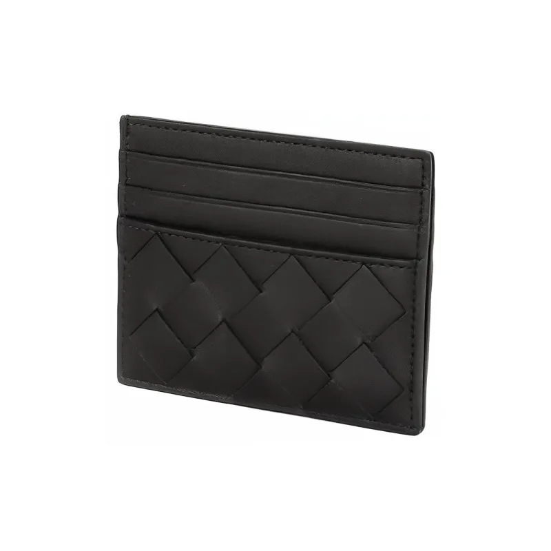 Bottega Veneta Cow Leather Card Holder Men's Black-1