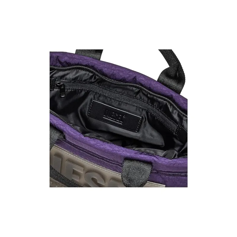 DIESEL Polyurethane Tote Bag Shopping Bag Shoulder Bag Crossbody Bag Handbag Small Size Women's Purple-2