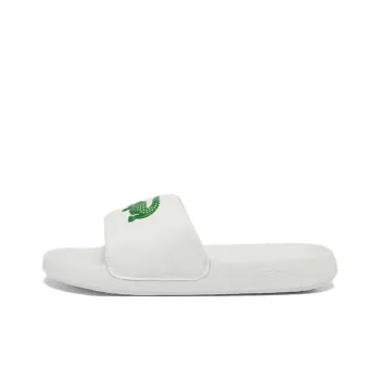 LACOSTE EVA Slip-Resistant Slide Slippers Men's White Green