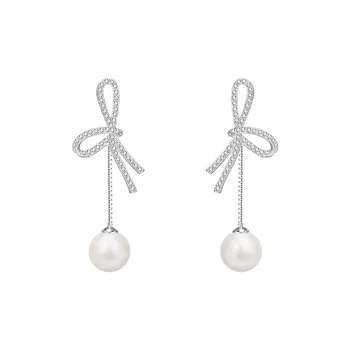 Peach Tea Zircon Earrings Women's