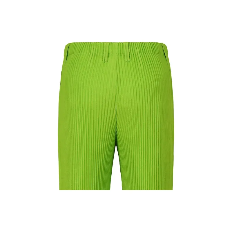 Homme Plissé Issey Miyake FW24 Casual Pants Men's Yellow Green-2