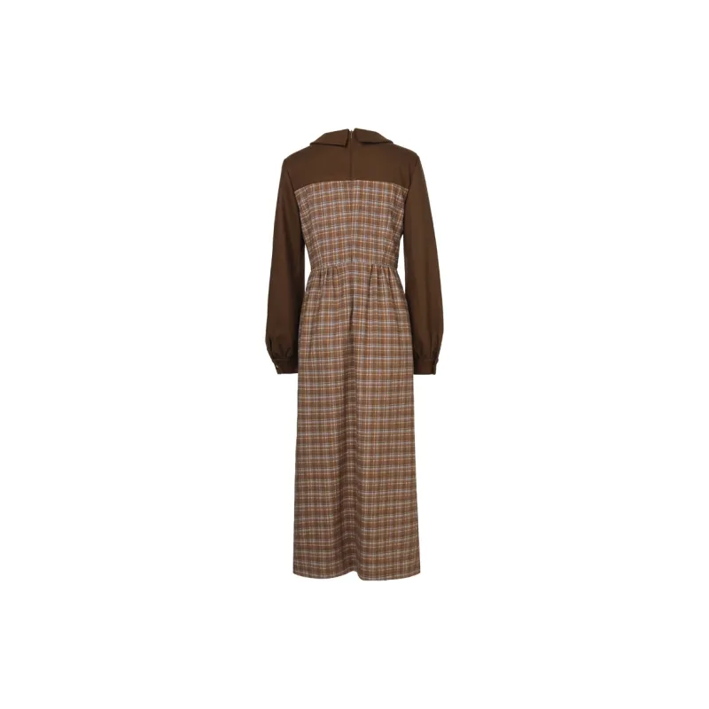 Duffy Fashion Long Sleeved Dresses Women's Chocolate Brown-1