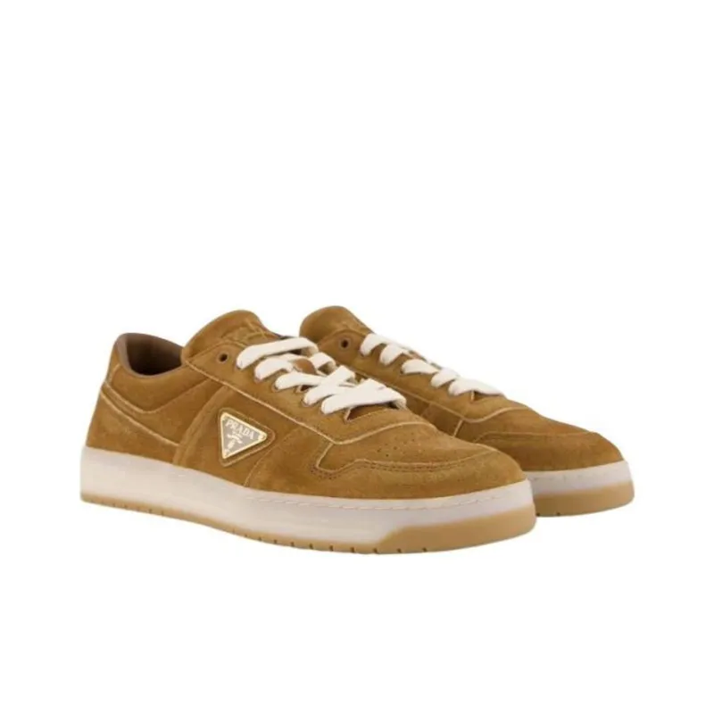 PRADA Prada Downtown Low Top Skateboard Shoes Men's Brown-3