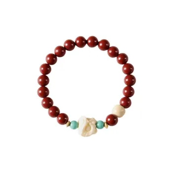 Jinghua Record Reconstructed Cinnabar Bracelets Unisex