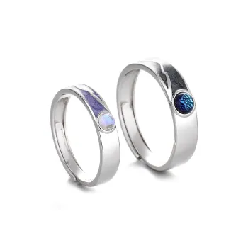 Lockstarfy Moonstone Rings Unisex