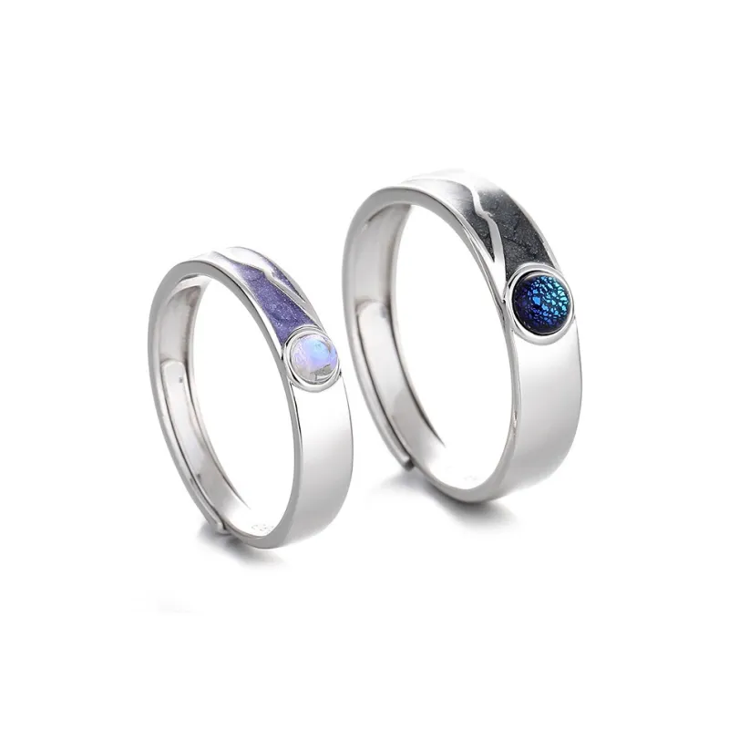 Lockstarfy Moonstone Rings Unisex-0