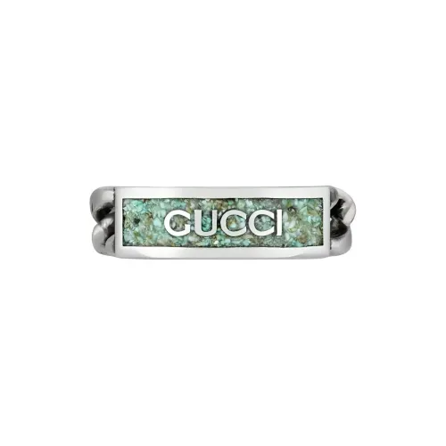 GUCCI Logo Plaque Chain Ring
