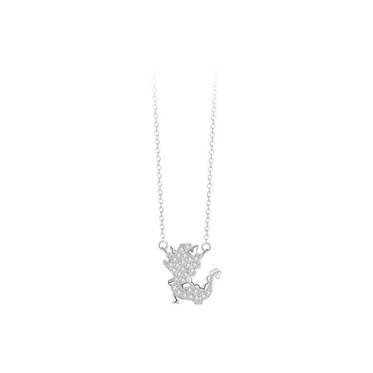 GLOIRE S999 Fine Silver Necklaces Women's Date Versatile Business Casual-12