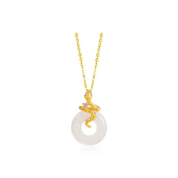 Chongqing Gold Store Chalcedony Necklaces Unisex