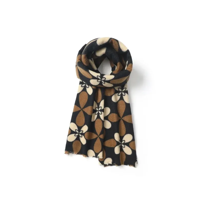 PISHUSHU Polyester Knit Scarves Unisex-1