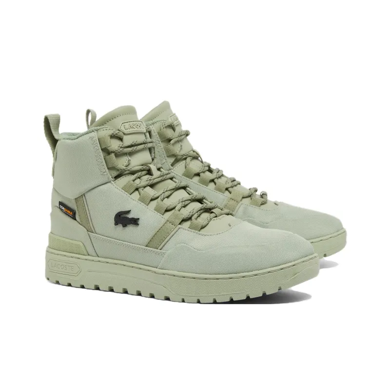 LACOSTE T Clip Slip Resistant Mid Top Skateboard Shoes Men's Green-1