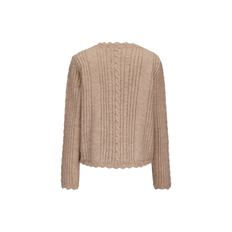 CHIWAWAMEME Knitwear Women's Oolong Milk Coffee-1