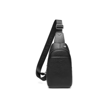 SEPTWOLVES Cow Leather Sling Bag Regular Men's Black