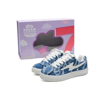 7 SEVFUN Low Top Skateboard Shoes Unisex Denim Blue Box Included