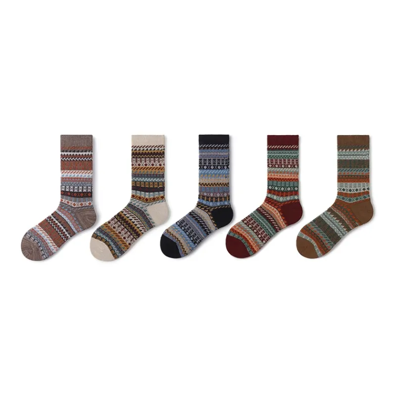 Primeet Mid Calf Socks Men's 5 Pack-25