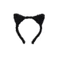 Black Furry Cat Ear Headband